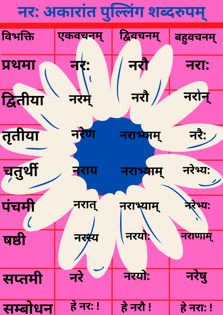 नर शब्द रूप 