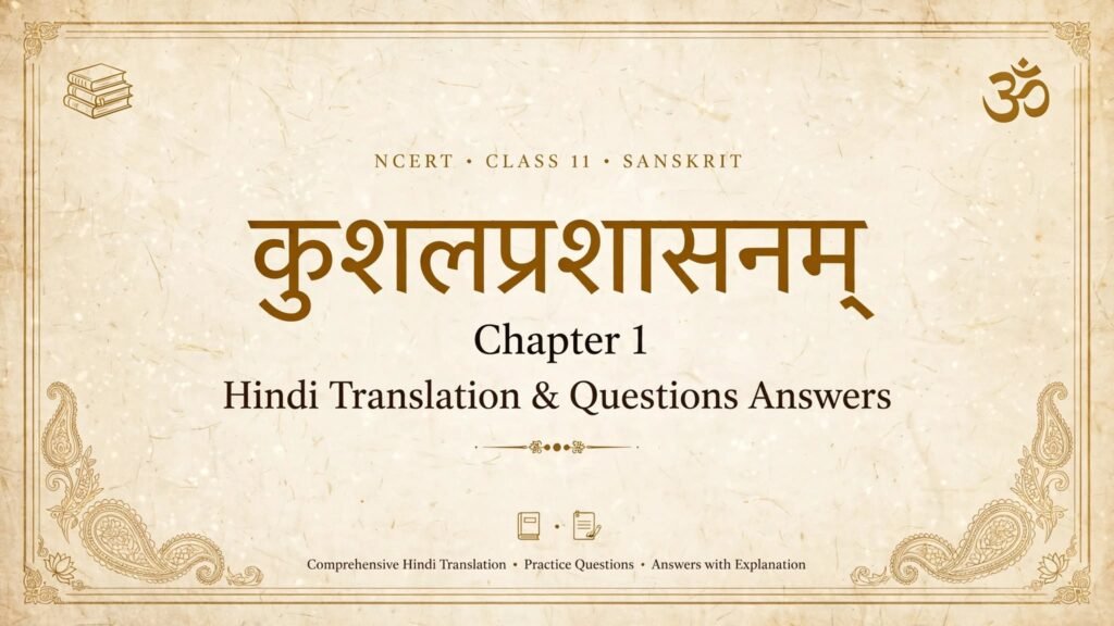 NCERT Solutions for Class 11 Sanskrit Chapter 1